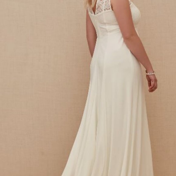 2X (18) PLUS SIZE Ivory Lace Mermaid Wedding Dress - Picture 2 of 5